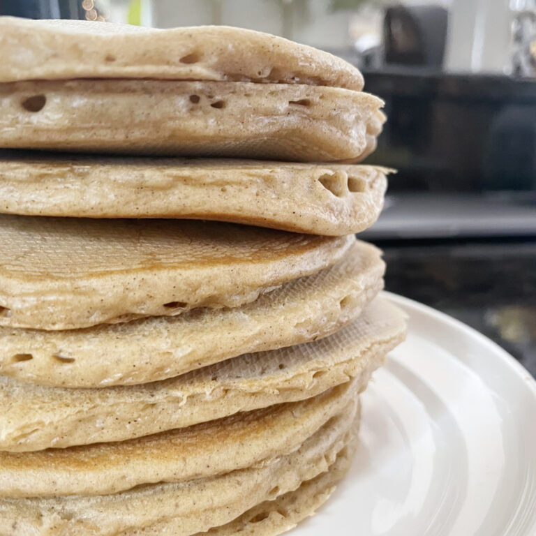 Overnight Sourdough Einkorn Pancakes